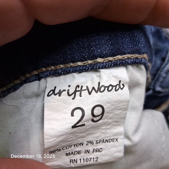 Driftwood Rose Embroidered Denim Blue Ankle Jeans Womens Size 29 - Picture 11 of 16